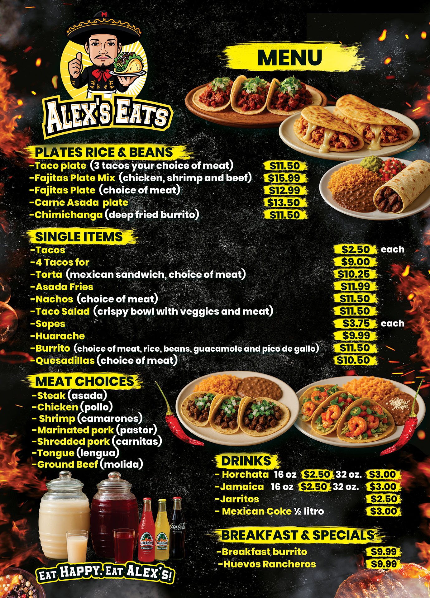 MENU – Alex´s Eats